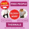 Free People Thermals lots $1500+ MSRP