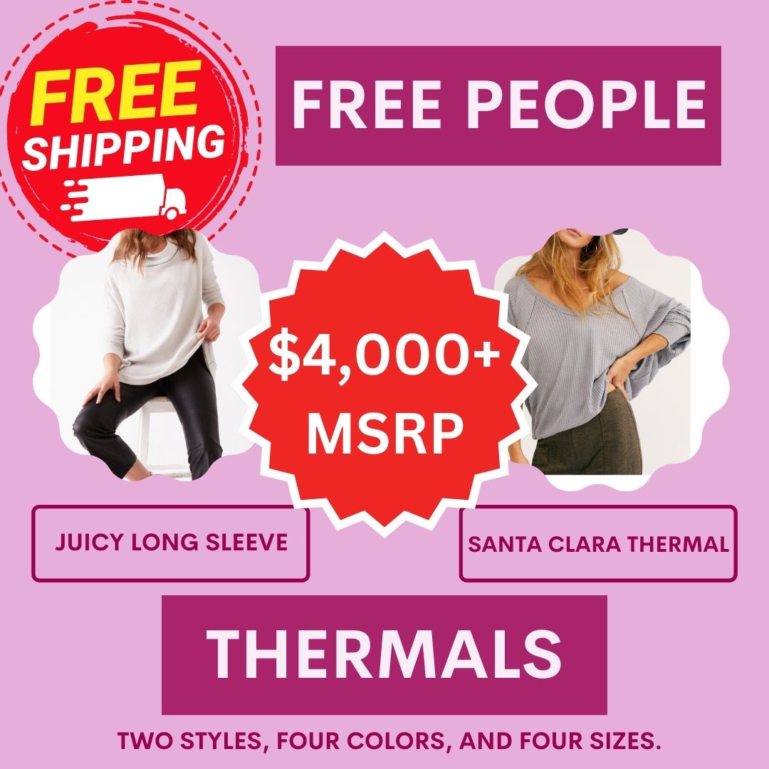 FREE PEOPLE THERMALS MYSTERY, SMALL LOT, $4,000+ MSRP - Foxliquidation